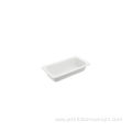 Rectangular Bright White Porcelain Food Pans